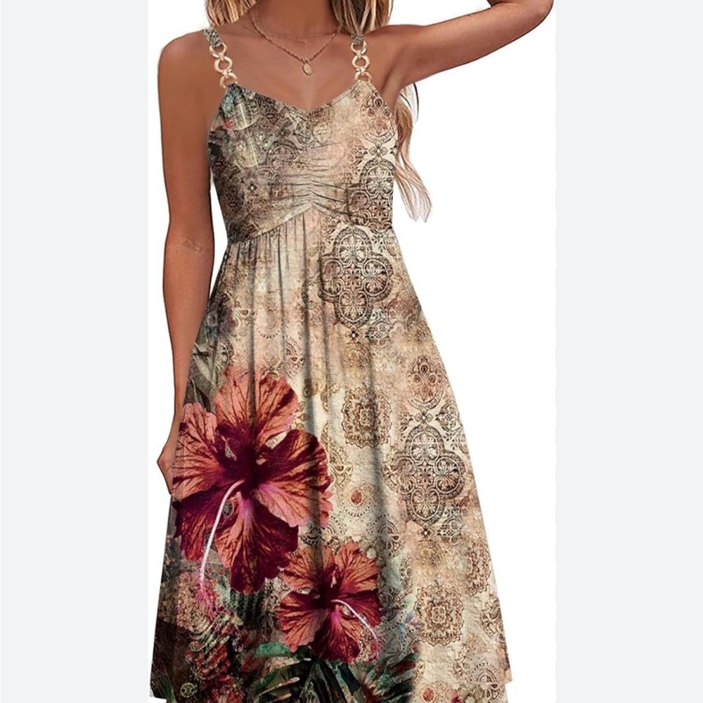 Bohemian Floral Midi Dress